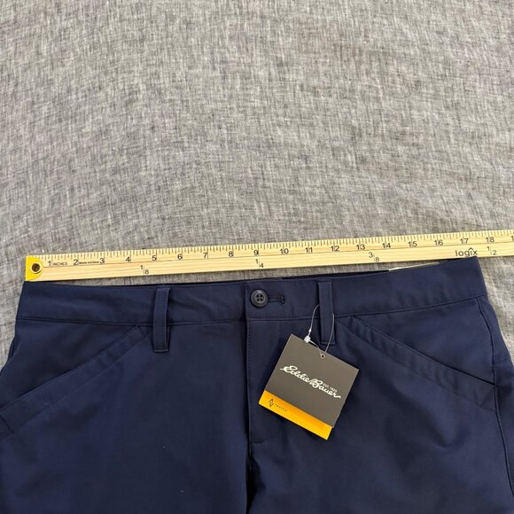 Eddie Bauer Atlantic Blue Capri Performance Stretch Quick Dry Pant Womens 10 NEW - Picture 7 of 10